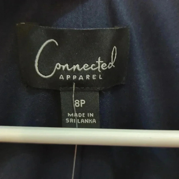 Connected Women's Printed Tiered Dress Blue Size 8Petite - Picture 5 of 8